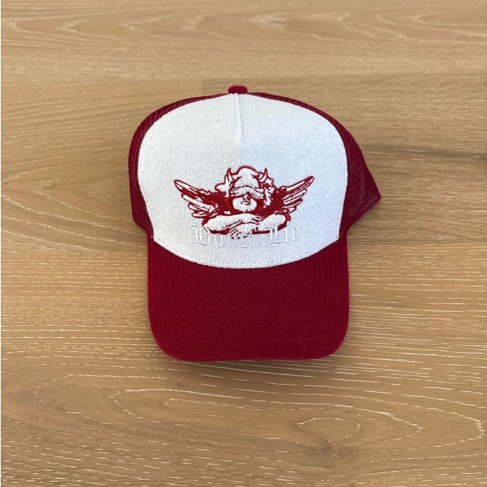 Boys Lie Eclipse Terry Trucker Hat Red White